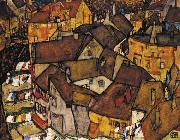 Egon Schiele Krumau Town Crescent I(The Small City V) (mk12) oil painting